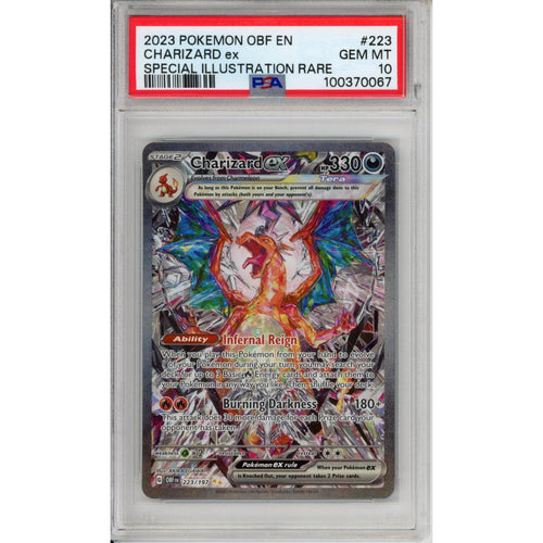 Pokemon Graded: Charizard ex 223/197 Obsidian Flames (2023) SIR Holo PSA 10