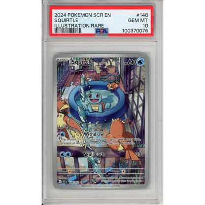Pokemon Graded: Squirtle 148/142 Stellar Crown (2024) Illustration Rare Holo PSA 10