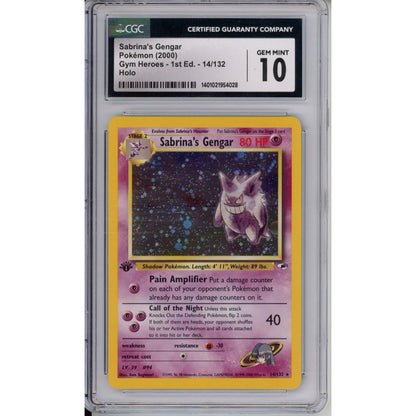 Pokemon Graded: 1st Edition Sabrina's Gengar CGC 10