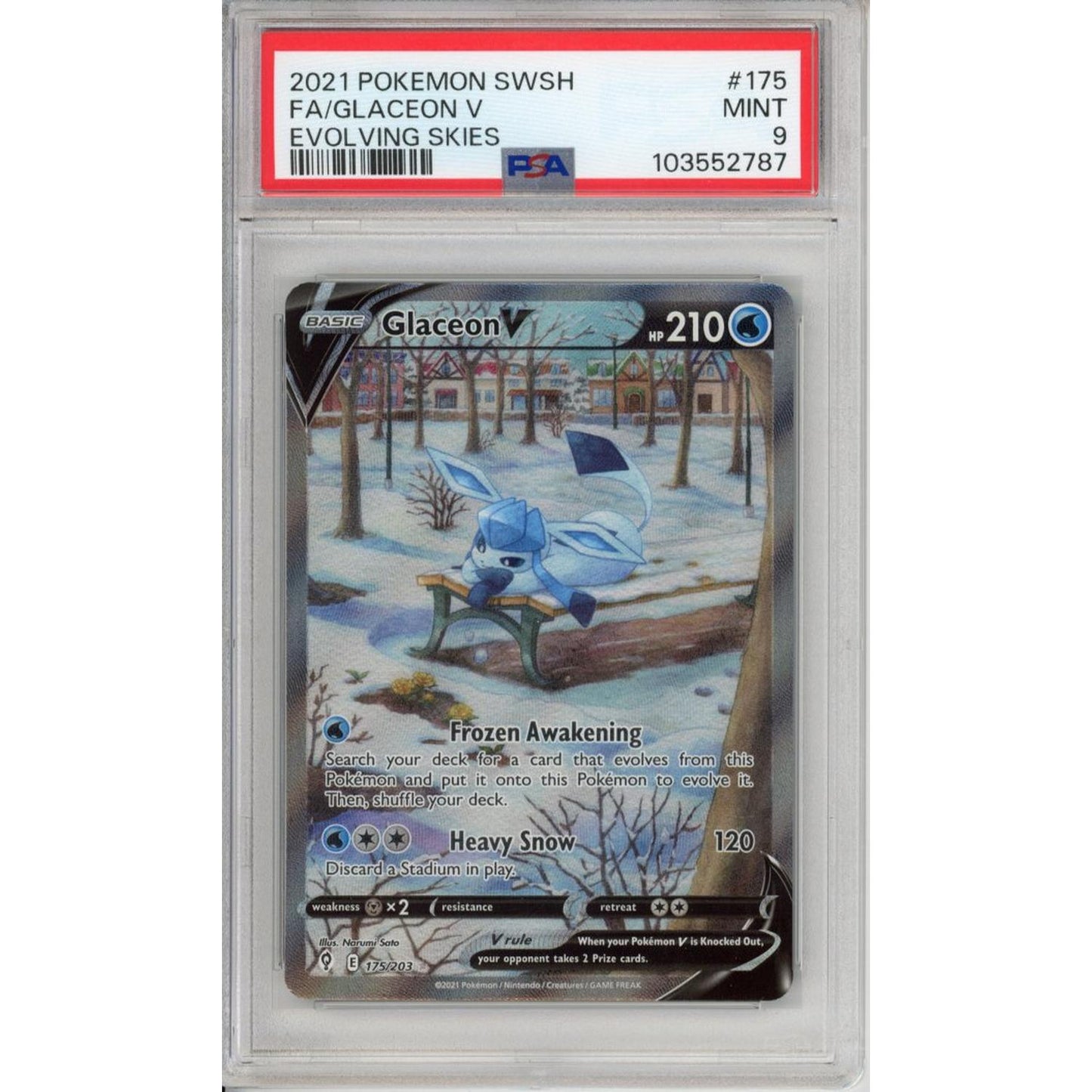 Pokemon Graded: Glaceon V 175 PSA 9