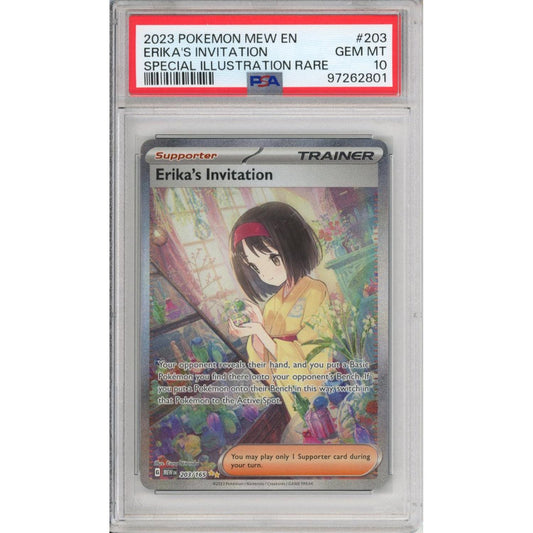 Pokemon Graded: Erika's Invitation 203/165 Scarlet & Violet 151 (2023) SIR Holo PSA 10