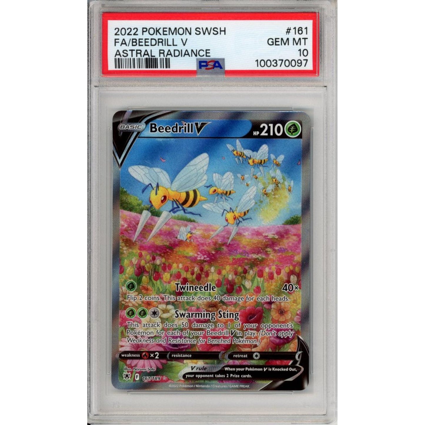 Pokemon Graded: Beedrill V Alt PSA 10