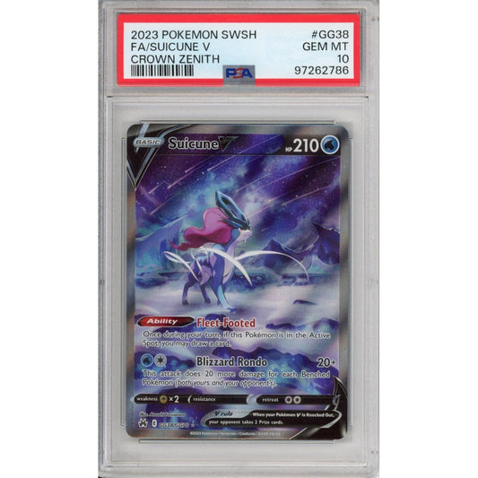 Pokemon Graded: Suicune V GG38 PSA 10