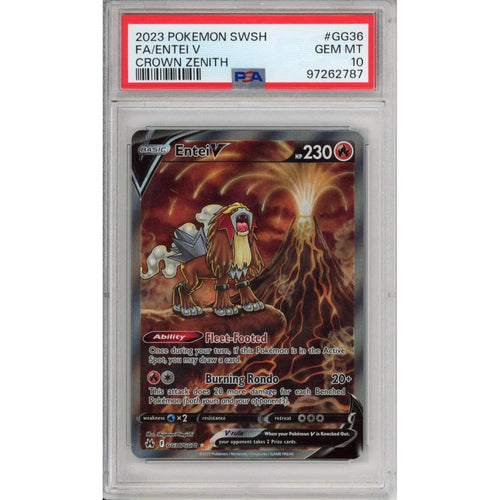 Pokemon Graded: Entei V GG36 PSA 10