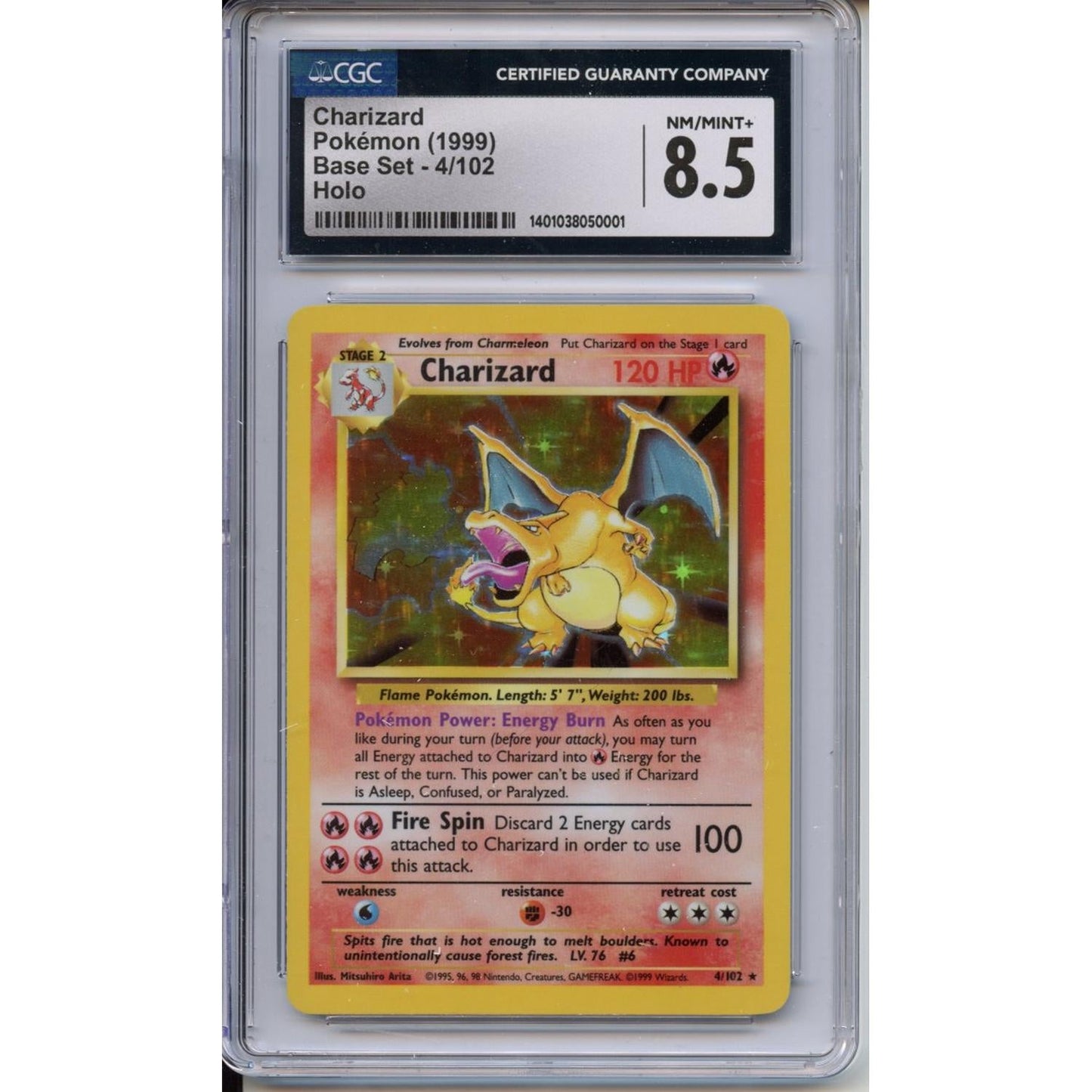 Pokemon Graded: Base Set Charizard CGC 8.5