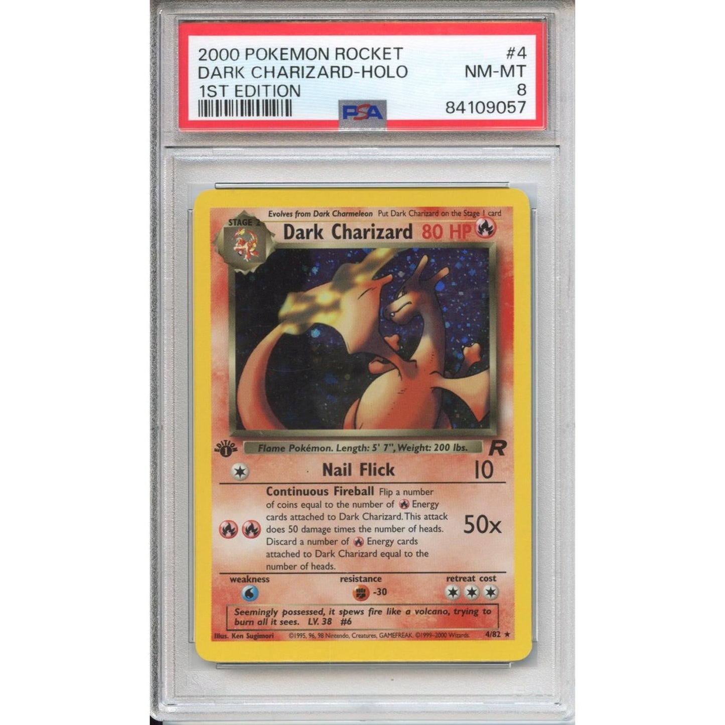Pokemon Graded: 1st Edition Dark Charizard PSA 8