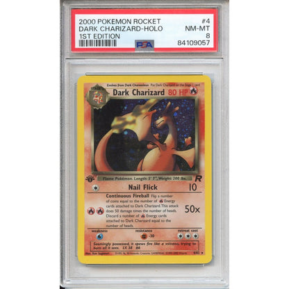 Pokemon Graded: 1st Edition Dark Charizard PSA 8