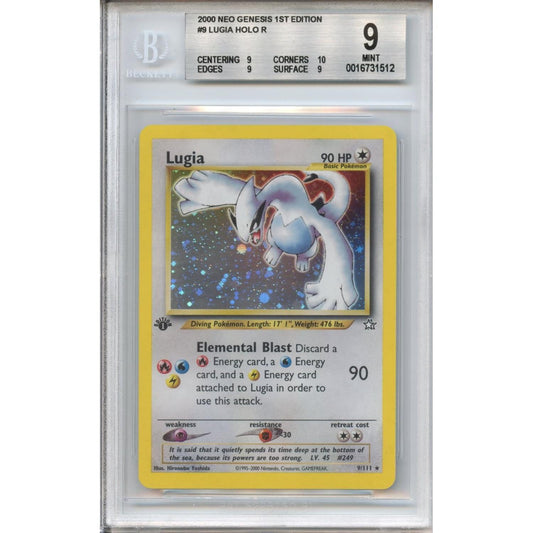 Pokemon Graded: 1st Edition Lugia Beckett 9