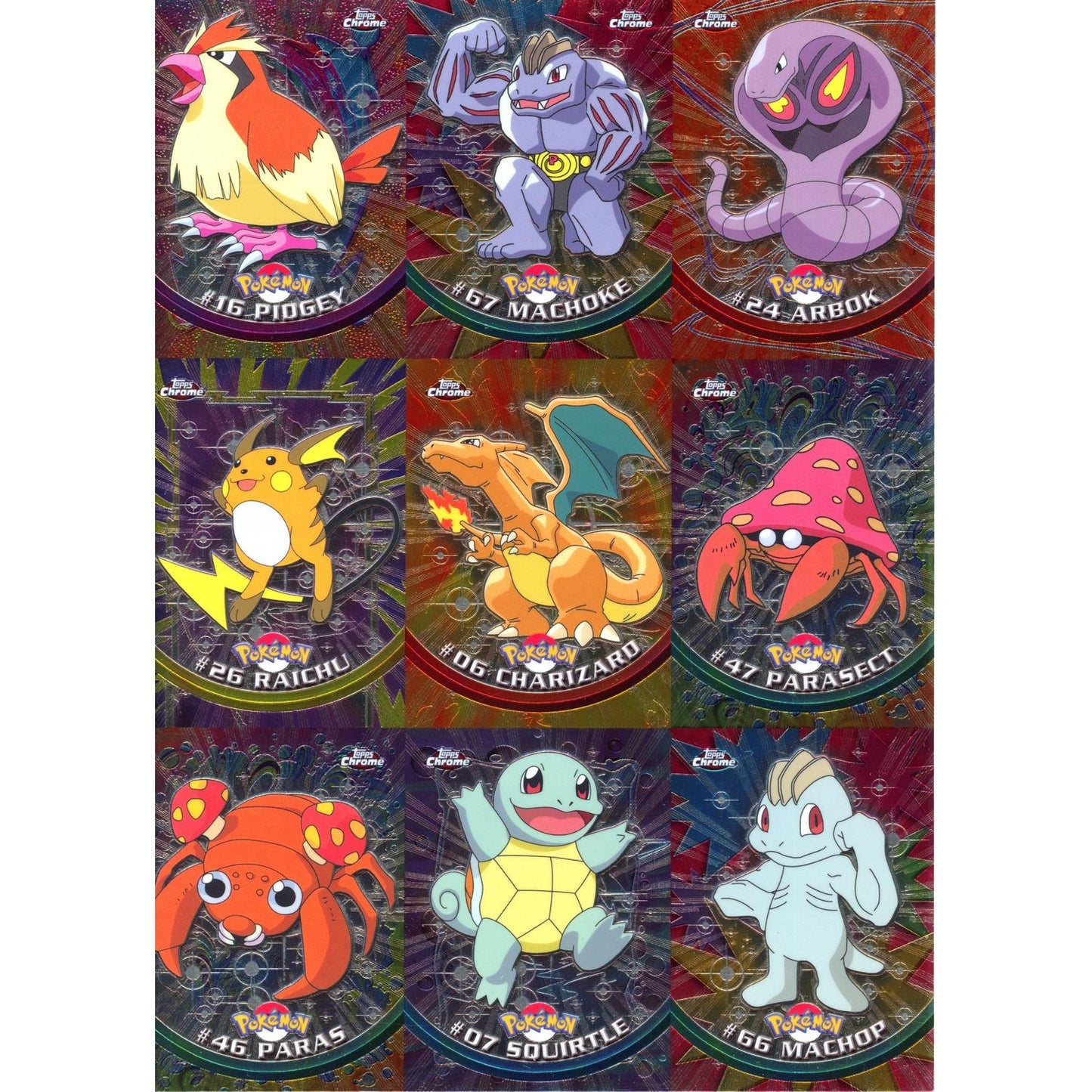 Pokemon: Topps Series 1 Chrome Promo Sheet Charizard