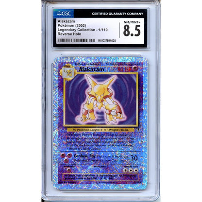 Pokemon Graded: Alakazam 1/100 Legendary Collection (2002) Reverse Holo CGC 8.5