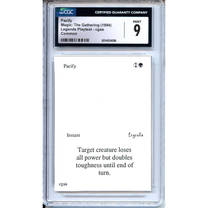 Magic Graded: Pacify Playtest CGC 9