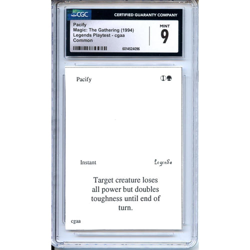 Magic Graded: Pacify Playtest CGC 9