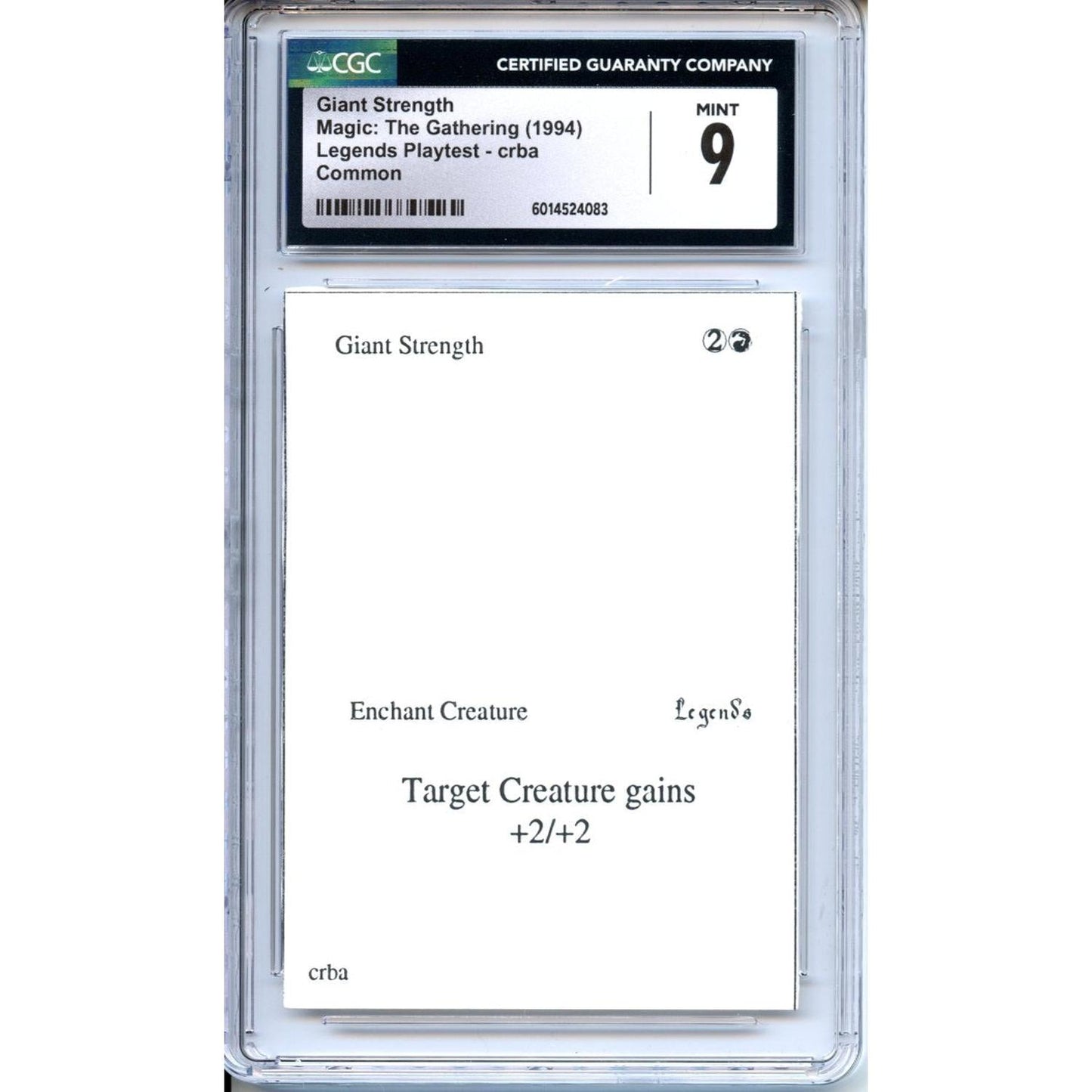 Magic Graded: Giant Strength Playtest CGC 9