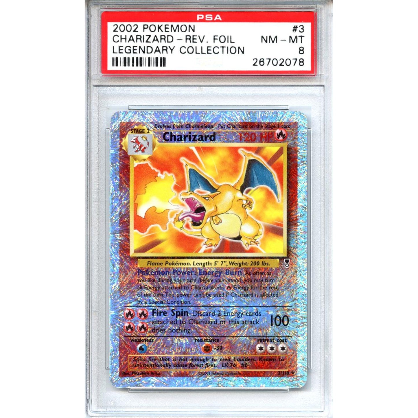 Pokemon Graded: Legendary Collection Charizard PSA 8