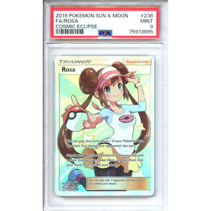 Pokemon Graded: Rosa 236/236 Sun & Moon Cosmic Eclipse (2019) Holo PSA 9