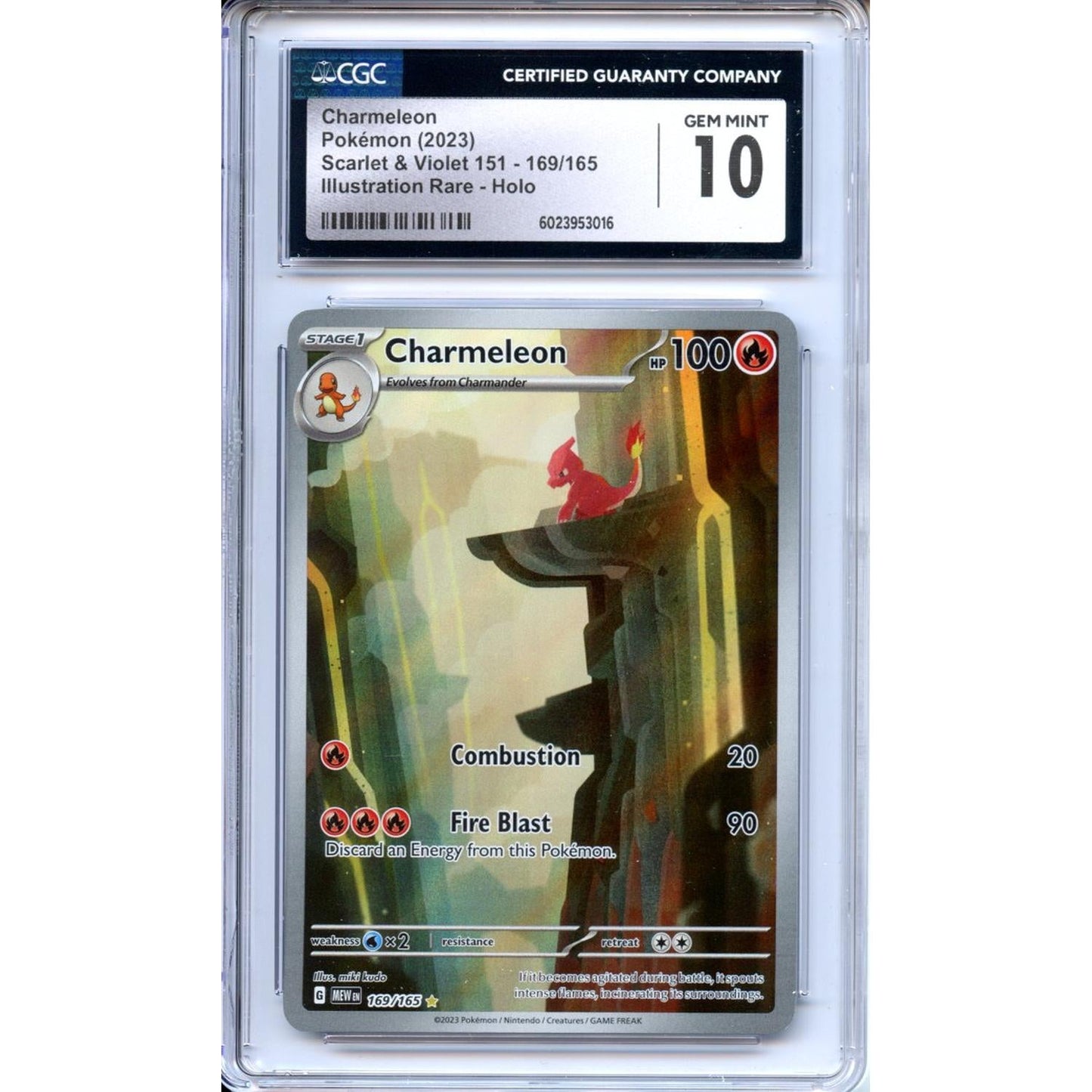 Pokemon Graded: Charmeleon 169/165 Scarlet & Violet 151 (2023) IR Holo CGC 10
