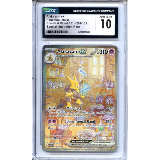 Pokemon Graded: Alakazam ex 201/165 Scarlet & Violet 151 (2023) SIR Holo CGC 10