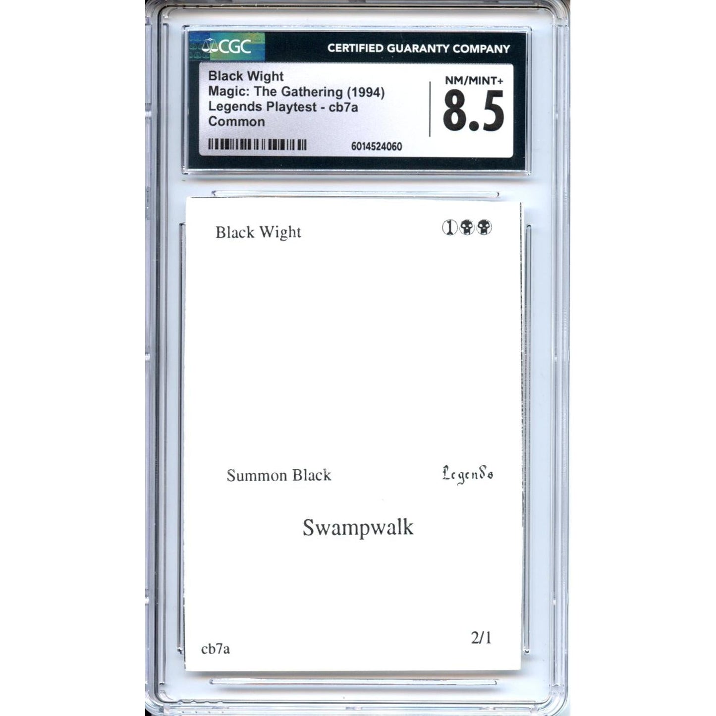 Magic Graded: Playtest Black Wight CGC 8.5