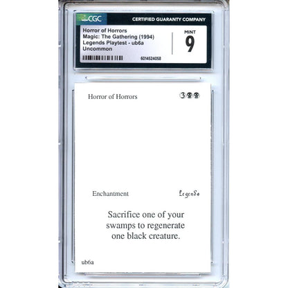 Magic Graded: Magic Graded: Playtest Horror Of Horrors CGC 9