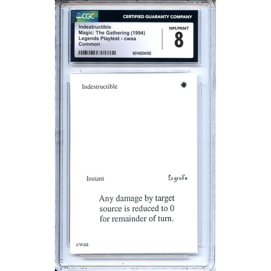 Magic Graded: Magic Graded: Playtest Indestructible CGC 8