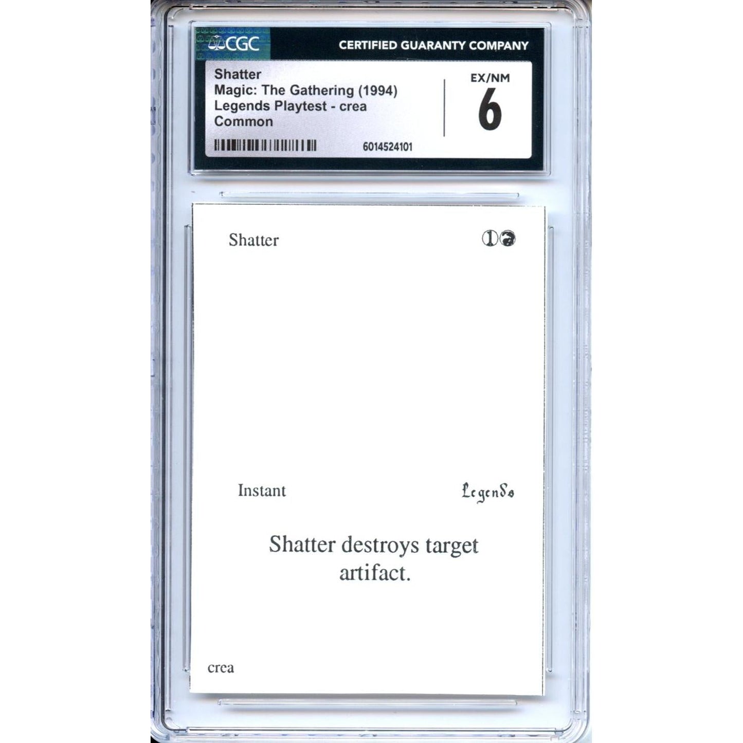 Magic Graded: Magic Graded: Playtest Shatter CGC 6