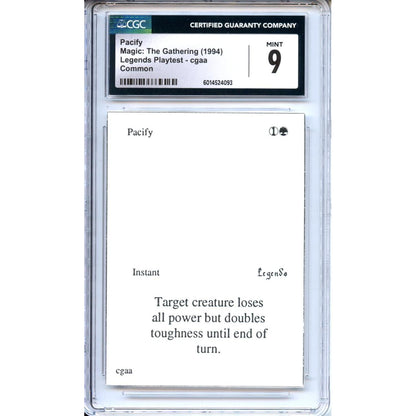 Magic Graded: Magic Graded: Playtest Pacify CGC 9