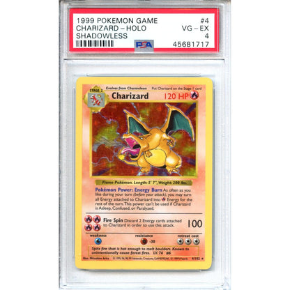 Pokemon Graded: Shadowless Charizard PSA 4