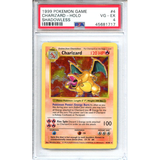 Pokemon Graded: Shadowless Charizard PSA 4