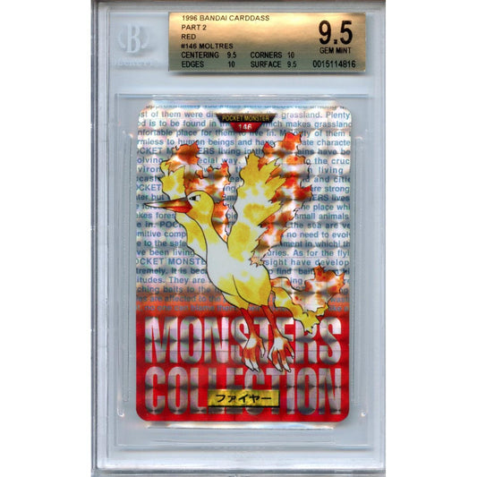Pokemon Graded: Carddass Moltres Beckett 9.5