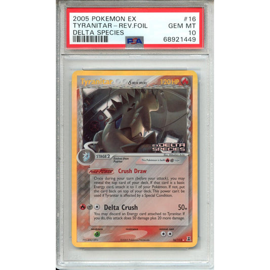 Pokemon Graded: EX Delta Species (Set Stamped) Tyranitar PSA 10