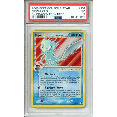 Pokemon Graded: Gold Star Mew PSA 7