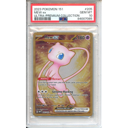 Pokemon Graded: Mew ex 205/165 Scarlet & Violet 151 UPC (2023) Gold METAL PSA 10