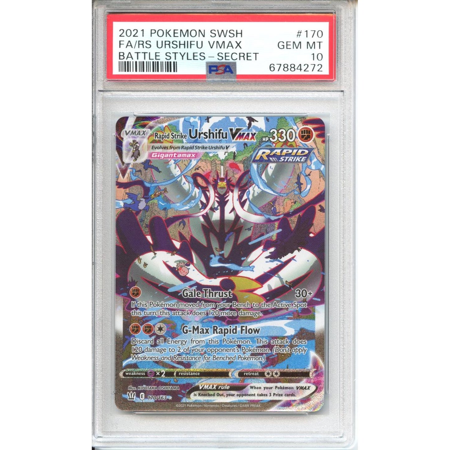 Pokemon Graded: Rapid Strike Urshifu Vmax PSA 10