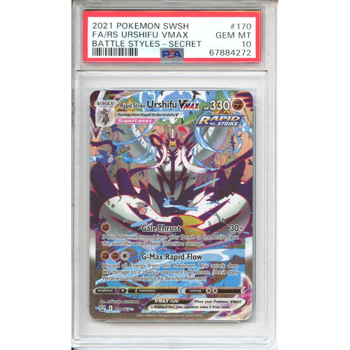 Pokemon Graded: Rapid Strike Urshifu Vmax PSA 10