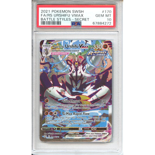 Pokemon Graded: Rapid Strike Urshifu Vmax PSA 10