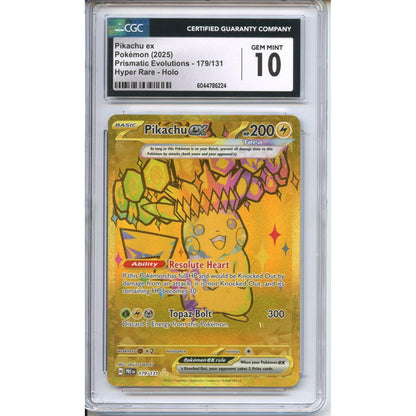 Pokemon Graded: Gold Pikachu ex CGC 10