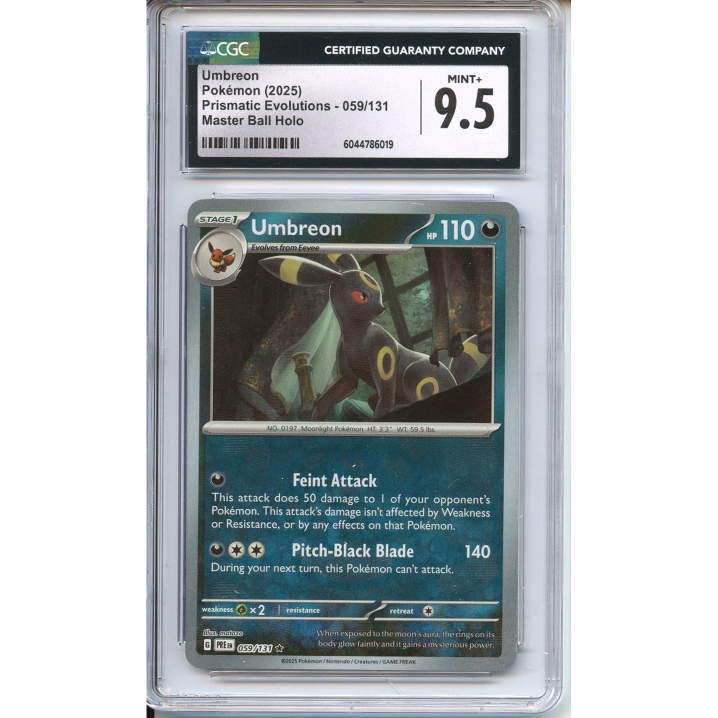 Pokemon Graded: (Master Ball) Umbreon CGC 9.5