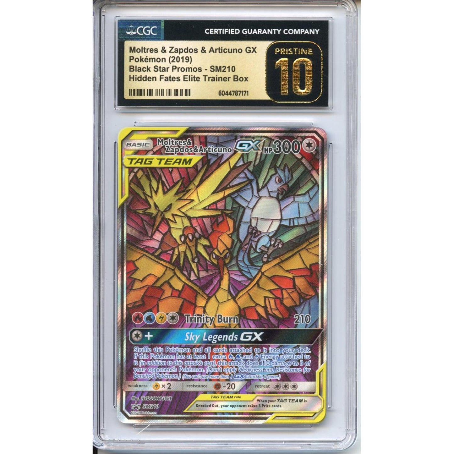 Pokemon Graded: Moltres & Zapdos & Articuno GX CGC 10