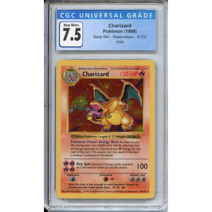 Pokemon Graded: Shadowless Charizard CGC 7.5