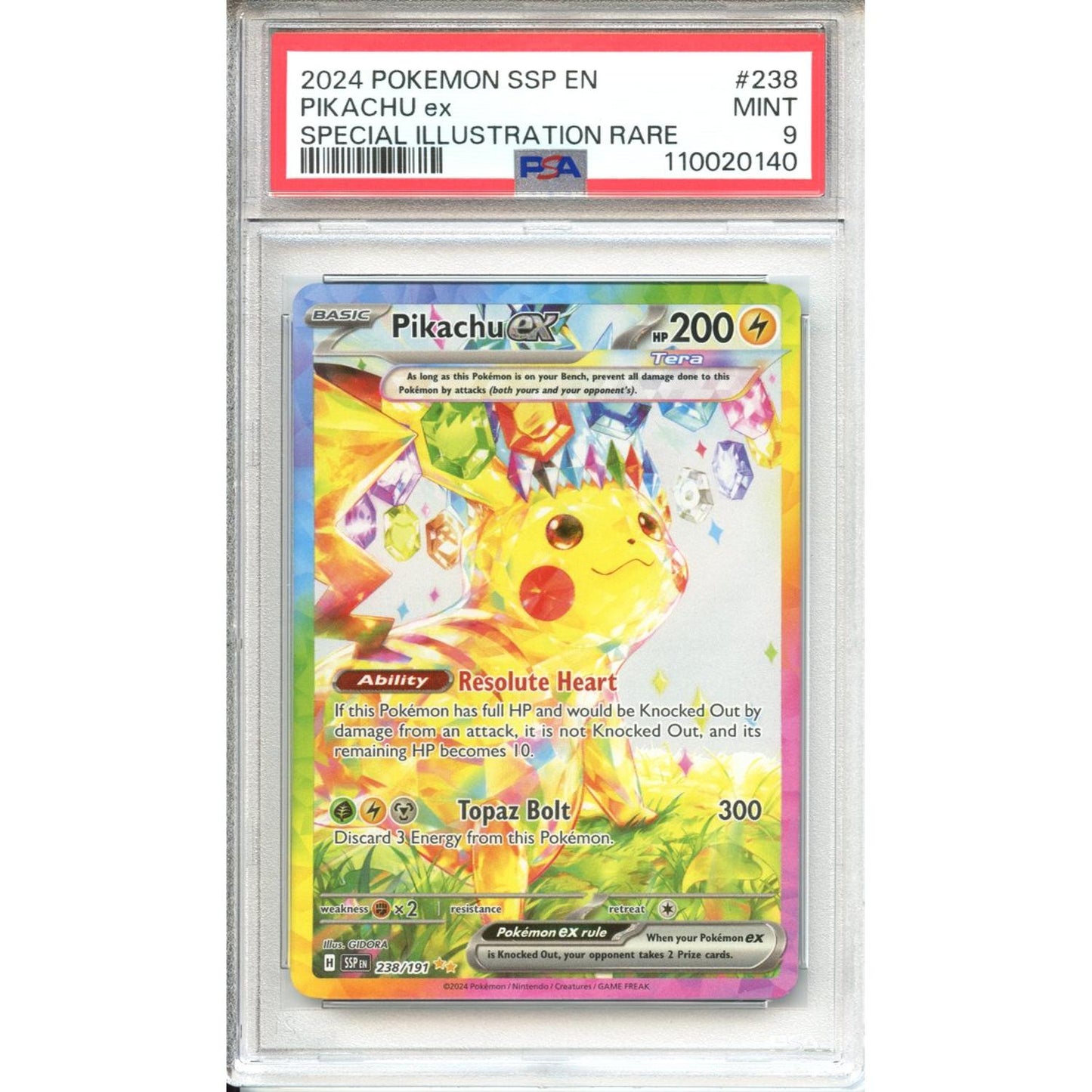 Pokemon Graded: Pikachu ex PSA 9