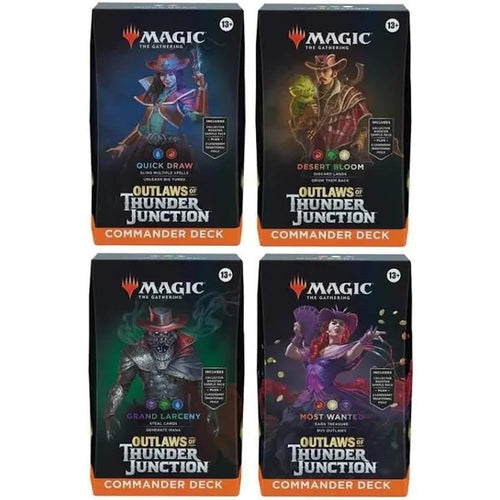 Magic the Gathering: Outlaws of Thunder Junction Commander Deck Case (Set of 4 Decks)