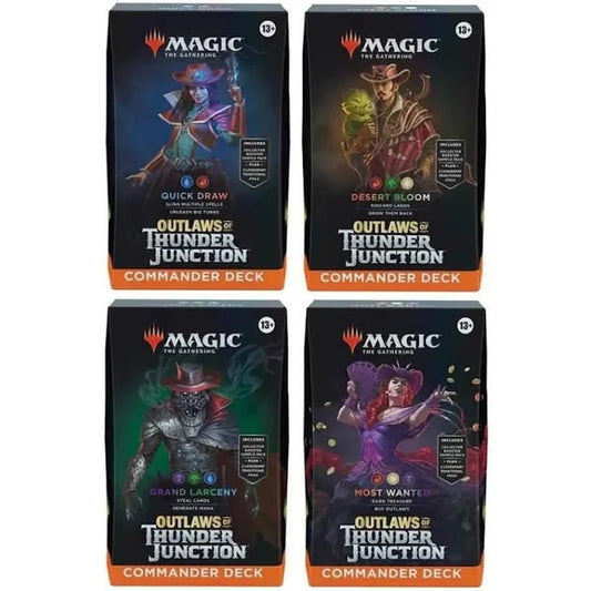 Magic the Gathering: Outlaws of Thunder Junction Commander Deck Case (Set of 4 Decks)